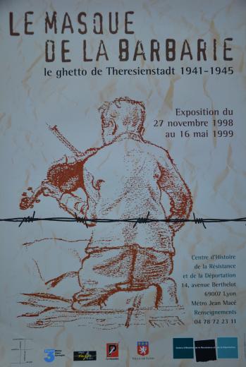 Affiche de l'exposition "Le masque de la barbarie"