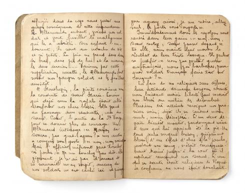 Carnet manuscrit d'une religieuse de Montluzin - Collection du CHRD, Fonds Jean Garnier, N° Inv. Ar. 1048 © Pierre Verrier