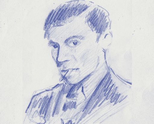 Auto-portrait dessiné de Jean Moulin