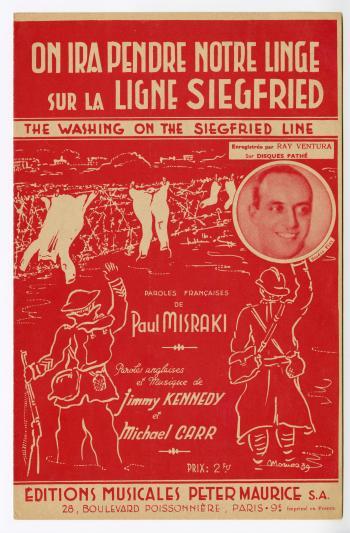 Partition musicale "On ira pendre notre linge sur la ligne Siegfreid"