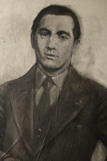 Ernest Pignon-Ernest, Jean Arsac (1925-1944), 2012 ; Collage de la prison Saint-Paul désaffectée © Photo Pierre Verrier - Collection du CHRD, Ar. 2086-2