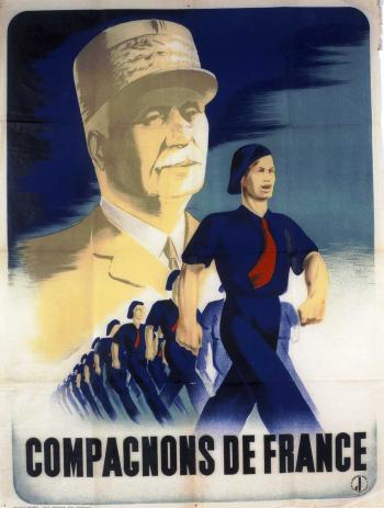 Affiche "Compagnons de France", 1940 © Photo Blaise Adilon - Collection du CHRD, A. 165 