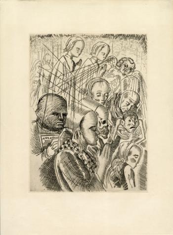 Le pardon à sainte Anne, eau-forte, 1930-1934