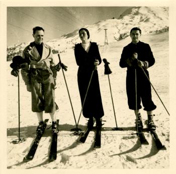 Pierre Cot, Andrée Chatin et Jean Moulin, février 1934