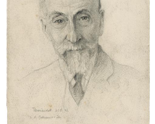 "Portrait d'un homme" par Arthur Goldschmidt, 1942-1944 - Collection du CHRD, fonds Georges-Arthur Goldschmidt, N° Inv. Ar. 1626-6 © Pierre Verrier