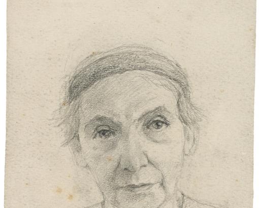"Portrait de Madame Parashy" par Arthur Goldschmidt, 1943 - Collection du CHRD , fonds Georges-Arthur Goldschmidt, N° Inv. Ar. 1626-19 © Pierre Verrier