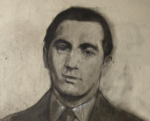 Ernest Pignon-Ernest, Jean Arsac (1925-1944), 2012 ; Collage de la prison Saint-Paul désaffectée © Photo Pierre Verrier - Collection du CHRD, Ar. 2086-2