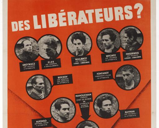 Affiche rouge "Des libérateurs", 1944 © Photo Pierre Verrier - Collection du CHRD, A. 153