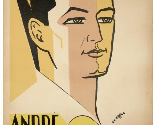 Charles Kiffer (1902-1992), André Dassary, Affiche, lithographie couleur, Atelier Girbal, Paris