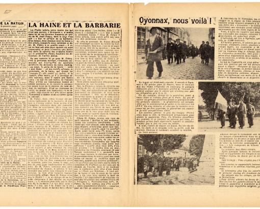 Libération, Organe des mouvements unis de résistance, édition zone Sud, n°40, 1er décembre 1943 © Photo et collection du CHRD, Ar. 2111