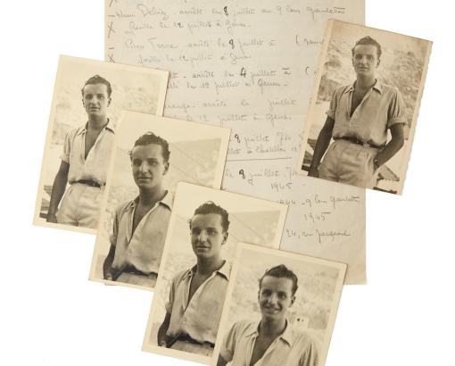 Note manuscrite de Jeannette Ruplinger et photographies de Pierre Toesca © Photo Pierre Verrier - Collections du CHRD, Ar. 1912