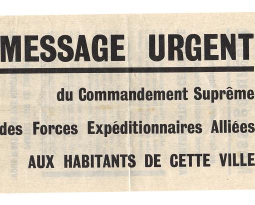 Message d'alerte à l'intention des populations civiles