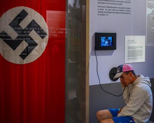 Expo Lyon dans la guerre drapeau nazi