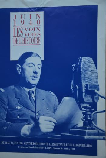 Affiche de l'exposition "Juin 1940. Les voix de l'Histoire"