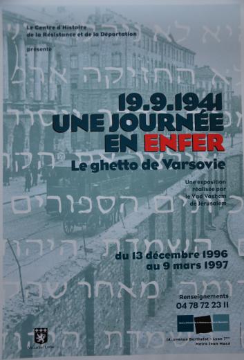 Affiche de l'exposition "19.9.1941. Une journée en enfer. Le ghetto de Varsovie"