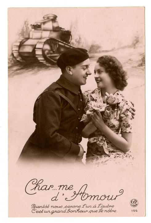 Carte postale "Charme d'amour" - Collection du CHRD, N° Inv. Ar 2077-16