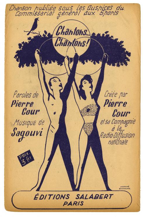 Partition musicale "Chantons Chantons" © Photo et collection du CHRD, Ar. 1220