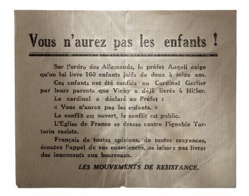 Tract "Vous n'aurez pas les enfants" © Photo et collection du CHRD, Ar. 262