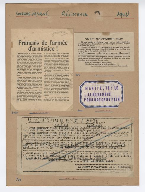Tracts de Résistance © Photo et collection du CHRD, Ar. 1926