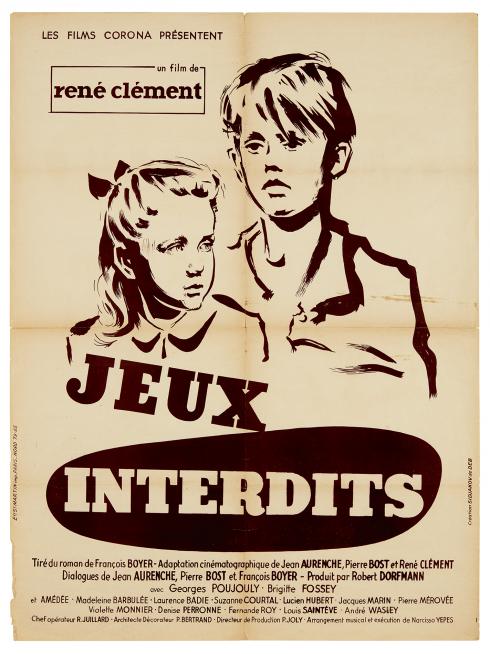 Affiche de "Jeux interdits", film de René Clément, Silver Films, 1952 - © Studiocanal