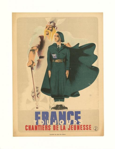 Affiche "France toujours, chantiers de la jeunesse" © Photo Blaise Adilon - Collection du CHRD, A. 299
