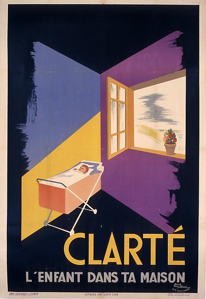 Clarté, l'enfant dans ta maison, affiche de l'atelier Alain-Fournier © Photo Blaise Adilon - Collection du CHRD, A. 314