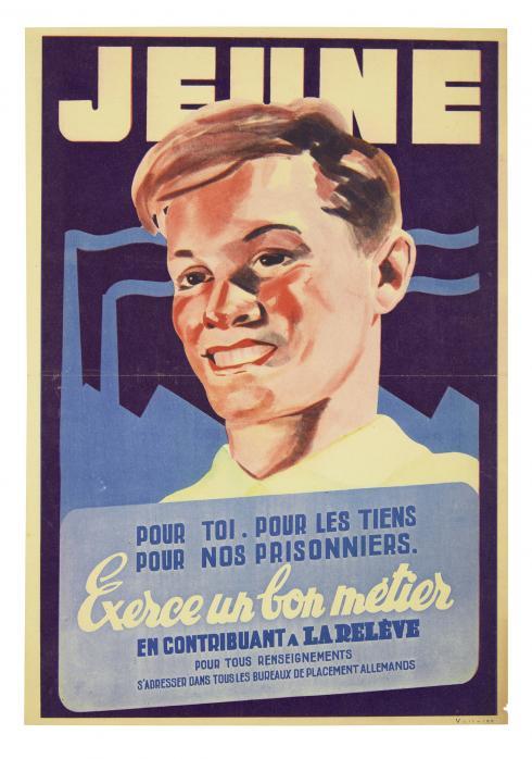 Affiche "Jeune, exerce un bon métier" © Photo Pierre Verrier - Collection du CHRD, A. 179
