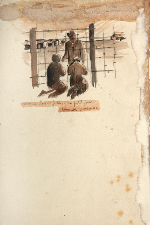 Aquarelle par Roger Billiemaz, 1940-1941 © Photo Pierre Verrier - Collection du CHRD, Ar. 688