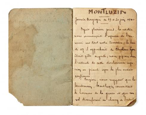 Carnet manuscrit d'une religieuse de Montluzin - Collection du CHRD, Fonds Jean Garnier, N° Inv. Ar. 1048 © Pierre Verrier