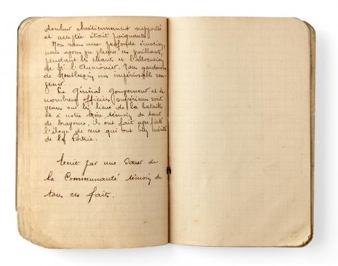 Carnet manuscrit d'une religieuse de Montluzin - Collection du CHRD, Fonds Jean Garnier, N° Inv. Ar. 1048 © Pierre Verrier
