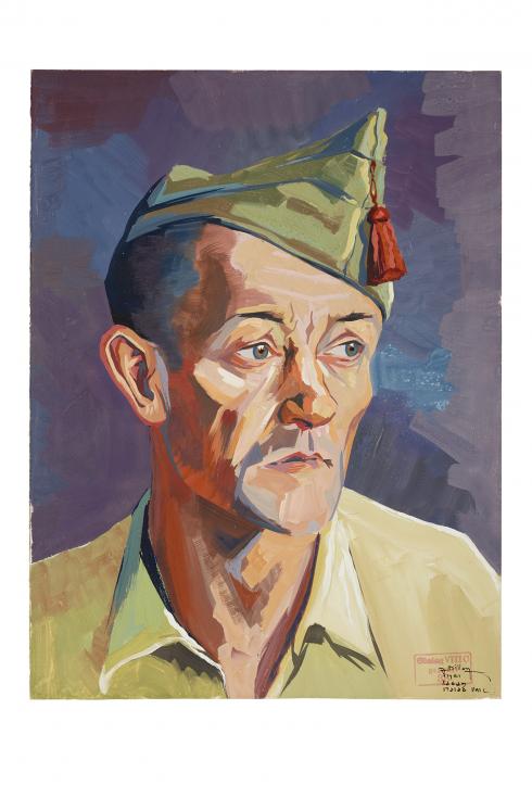 Portrait de prisonnier de guerre par Jean Billon, 1941 - Collection du CHRD, N° Inv. Ar. 1196-15 © Pierre Verrier
