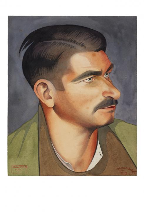 Portrait de prisonnier de guerre par Jean Billon, 1941 - Collection du CHRD, N° Inv. Ar. 1196-18 © Pierre Verrier