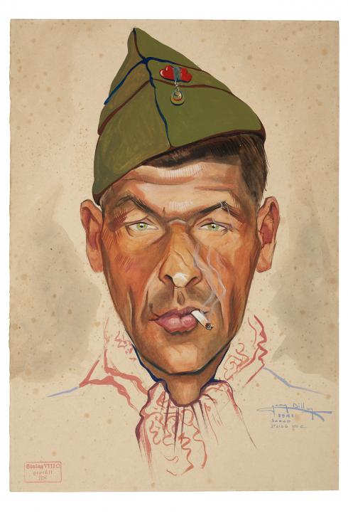 Portrait de prisonnier de guerre par Jean Billon, 1941 - Collection du CHRD, N° Inv. Ar. 1196-19 © Pierre Verrier