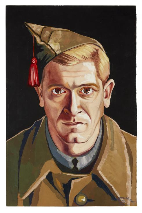 Portrait de prisonnier de guerre par Jean Billon, 1941 - Collection du CHRD, N° Inv. Ar. 1196-53 © Pierre Verrier