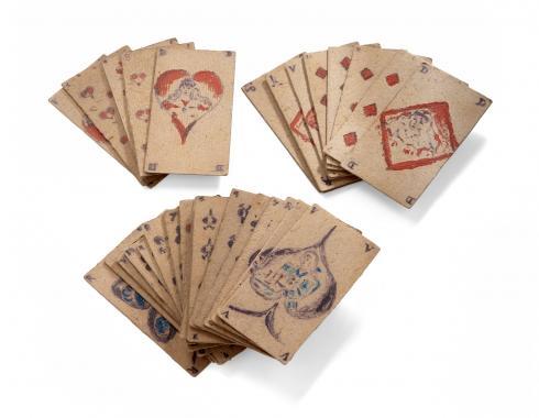 Jeu de cartes confectionné au camp de Ravensbrück - © Photo Pierre Verrier - Collection du CHRD, Ar. 672