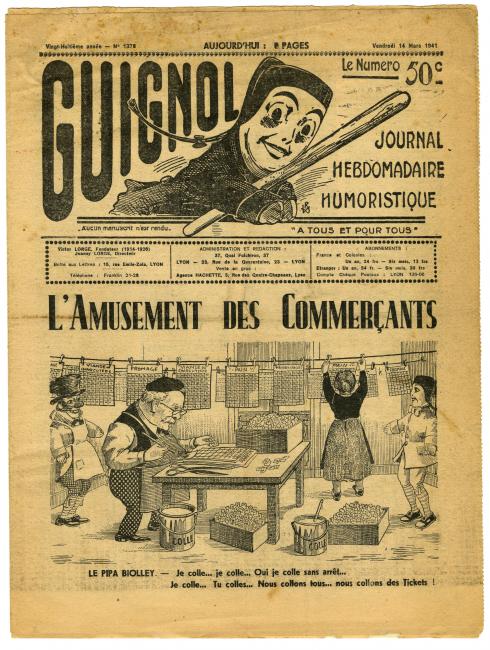 "Guignol", une du 14 mars 1941 © Photo et collection du CHRD, Ar. 2077-11