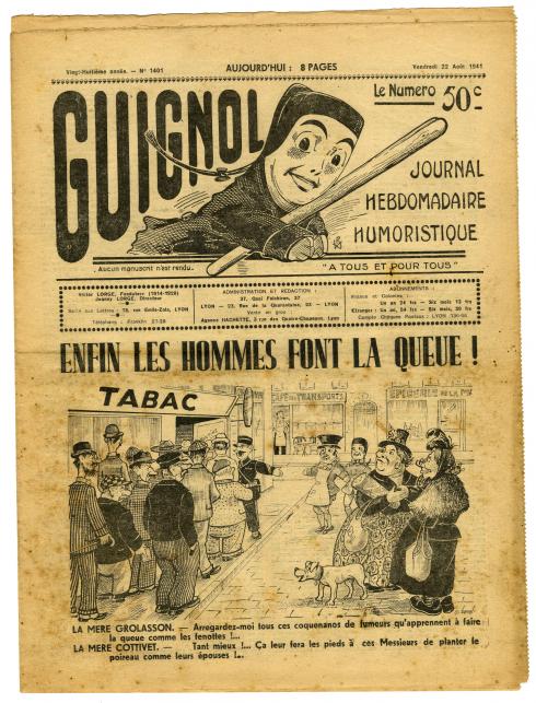 "Guignol", une du 22 août 1941 © Photo et collection du CHRD, Ar. 2077-11