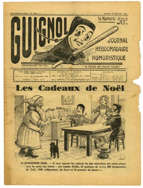 "Guignol", une du 27 décembre 1941 © Photo et collection du CHRD, Ar. 2077-11