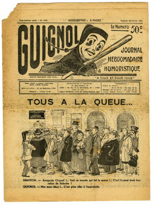 "Guignol", une du 28 février 1941 © Photo et collection du CHRD, Ar. 2077-11