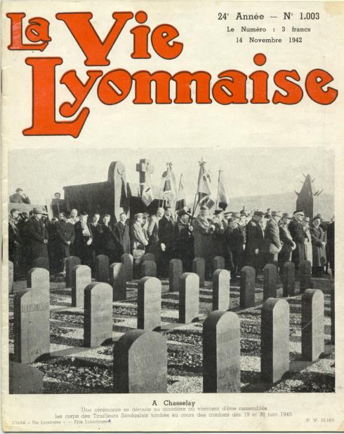 Magazine "La vie Lyonnaise", Une du 14 novembre 1942 © Photo et collection du CHRD, Ar. 1766