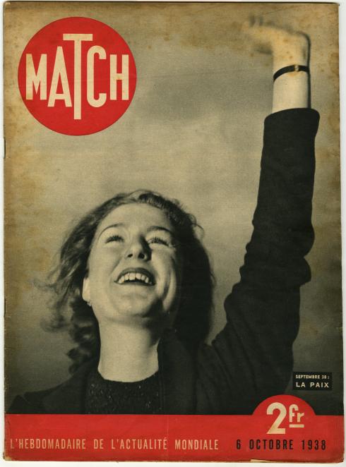 Septembre 38 : La Paix - Une de Paris Match du 6 octobre 1938 © Photo et collection du CHRD, Ar. 2031