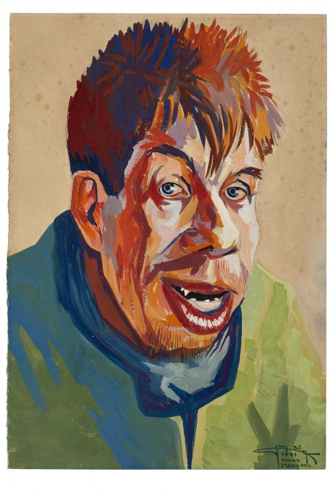 Jean Billon, prisonnier de guerre, 1941, Gouache sur papier portant tampon du stalag VIIIC (Sagan, Pologne) © Photo Pierre Verrier - Collection du CHRD, Ar. 1196-17