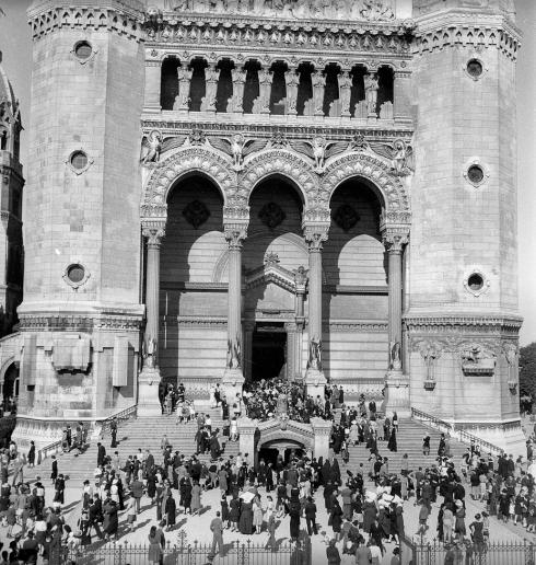 Célébrations à Fourvière lors de la Libération à Lyon