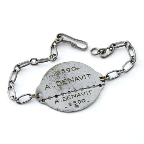 Plaque matricule d’Adrien Denavit