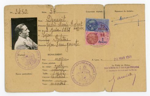 Carte d’identité d’Adrien Denavit, 1941