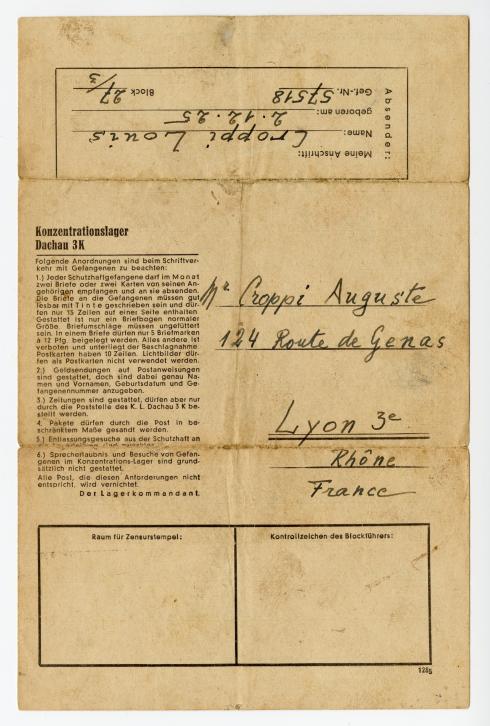Lettre du 13 février 1944