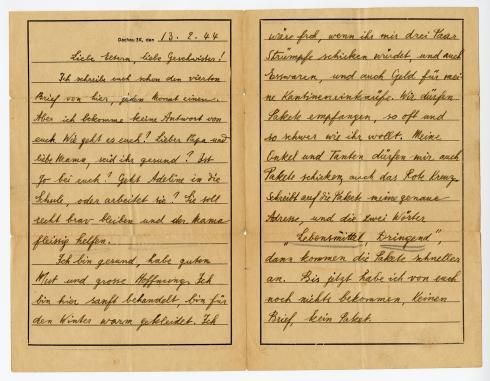 Lettre du 13 février 1944