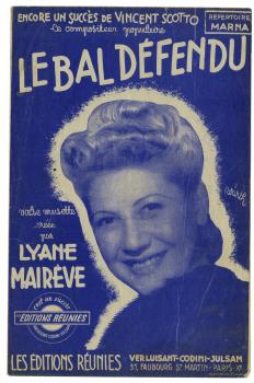Partition musicale "Le bal défendu" - © Pierre Verrier, Collection du CHRD, N° Inv. Ar. 1220
