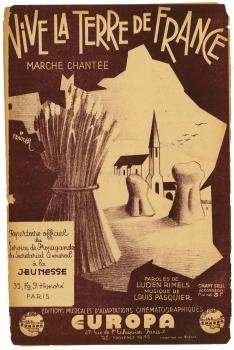 Partition "Vive la terre de France" - © Pierre Verrier, Collection du CHRD, N° Inv. Ar. 1220