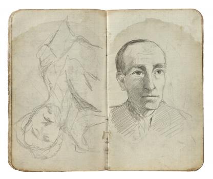 Carnet de dessins d'Arthur Goldschmidt, 1942-1945 - Collection du CHRD, fonds Georges-Arthur Goldschmidt, N° inv. Ar. 1626-73 © Pierre Verrier